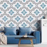 Asilah Fliesenschablone, Überarbeitung Von Fliesen, Terrassenplatten Und Anderen Böden Mit Faux Tile Pattern Schablonen - Kosteneffektiv von IdealStencils