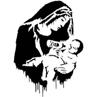Banksy Giftige Maria Schablone, Jungfrau Mit Giftflasche, Dekoration Kunst Handwerk, Wände Streichen, Stoffe, Möbel, Wiederverwendbar, Größenoptionen Banksy Giftige Maria Schablone, Jungfrau Mit Giftflasche, Dekoration Kunst Handwerk, Wände Streichen, Stoffe, Möbel, Wiederverwendbar, Größenoptionen von IdealStencils