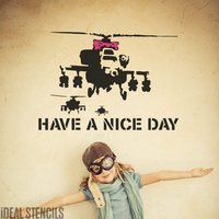 Banksy Happy Chopper Stencil Wiederverwendbare Wandschablone Banksy Happy Chopper Stencil Wiederverwendbare Wandschablone von IdealStencils