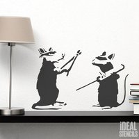 Banksy Einbrecher Ratten Schablone Wiederverwendbare Home Decor Art Craft von IdealStencils