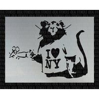 Banksy Ratte I Love Ny Stencil Wiederverwendbare Home Decor Kunst Banksy Ratte I Love Ny Stencil Wiederverwendbare Home Decor Kunst von IdealStencils