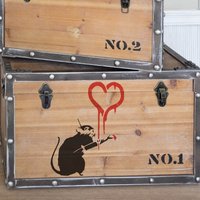 Banksy Ratte Schablone Herz Malerei, Wiederverwendbar Banksy Ratte Schablone Herz Malerei, Wiederverwendbar von IdealStencils