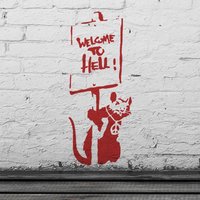 Banksy Ratte Schablone Willkommen in Der Hölle, Schablone Banksy Ratte Schablone Willkommen in Der Hölle, Schablone von IdealStencils