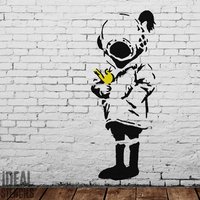 Banksy Space Girl Schablone Wiederverwendbare Wandschablone Banksy Space Girl Schablone Wiederverwendbare Wandschablone von IdealStencils
