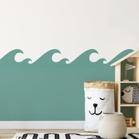 Crashing Waves Wand Bordüre Schablone, Paint Perfect Wave Kinderzimmer Wand, Home Decor Wandmalerei Schablone von IdealStencils