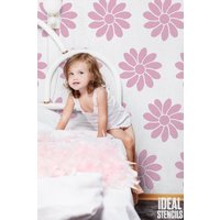 Daisy Swirl Schablone Wiederverwendbare Mylar Vorlage Für Kinderzimmer Dekor von IdealStencils