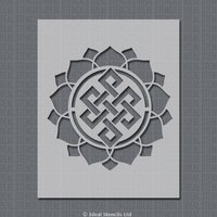 Ewiger Knoten Mandala Schablone Wiederverwendbare Mylar Wand Dekor von IdealStencils