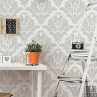 Floral Damast Schablone Wiederverwendbare Mylar Für Wände, Stoffe, Möbel Floral Damast Schablone Wiederverwendbare Mylar Für Wände, Stoffe, Möbel von IdealStencils
