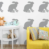 Hase Kaninchen Kinderzimmer Schablone Wand, Stoff & Möbel Dekor von IdealStencils