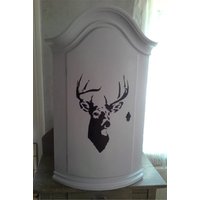 Hirschkopf Schablone Wiederverwendbare Mylar Folie Für Möbel & Wände von IdealStencils