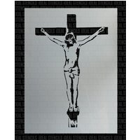 Kreuzigung Schablone Jesus Am Kreuz, Wiederverwendbare Home Decor Kreuzigung Schablone Jesus Am Kreuz, Wiederverwendbare Home Decor von IdealStencils