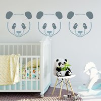 Panda Gesicht Kinderzimmer Schablone, Tier Dekor, Wiederverwendbare Malerei Schablonen Für Wände, Möbel & Stoffe von IdealStencils