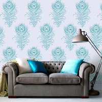 Pfauenfeder Schablone Wiederverwendbare Wanddekoration Kunst Handwerk Pfauenfeder Schablone Wiederverwendbare Wanddekoration Kunst Handwerk von IdealStencils