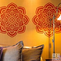 Puri Mandala Schablone Großes Wandbild, Möbel Dekor von IdealStencils