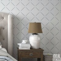 Raute Gitter Schablone Wiederverwendbare Mylar Vorlage Für Wände, Stoffe, Möbel Raute Gitter Schablone Wiederverwendbare Mylar Vorlage Für Wände, Stoffe, Möbel von IdealStencils