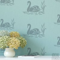 Schwan Schablone Wiederverwendbare Mylar Folie Für Wände, Möbel, Stoffe Schwan Schablone Wiederverwendbare Mylar Folie Für Wände, Möbel, Stoffe von IdealStencils