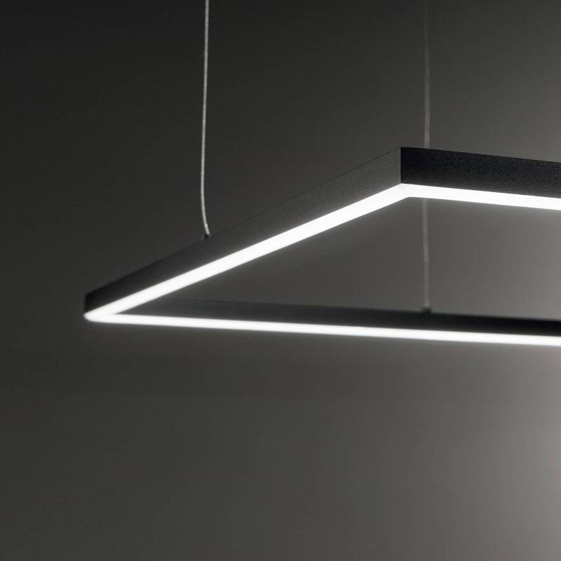 Ideal Lux LED-Pendel Oracle Slim 70 x 70 cm schwarz 3.000 K von Ideallux