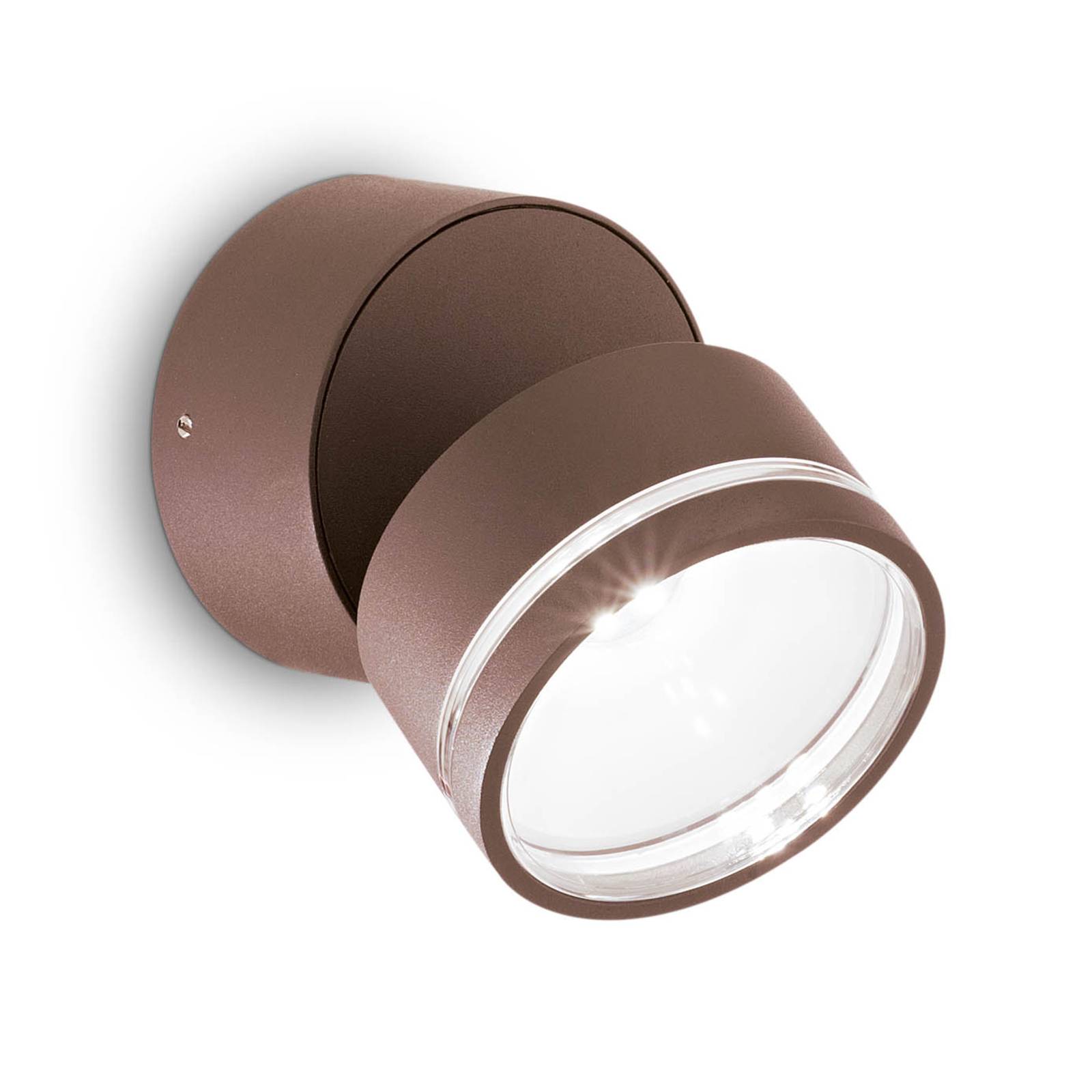 Ideal Lux Omega Round LED-Wandlampe 4.000K Kaffee von Ideallux