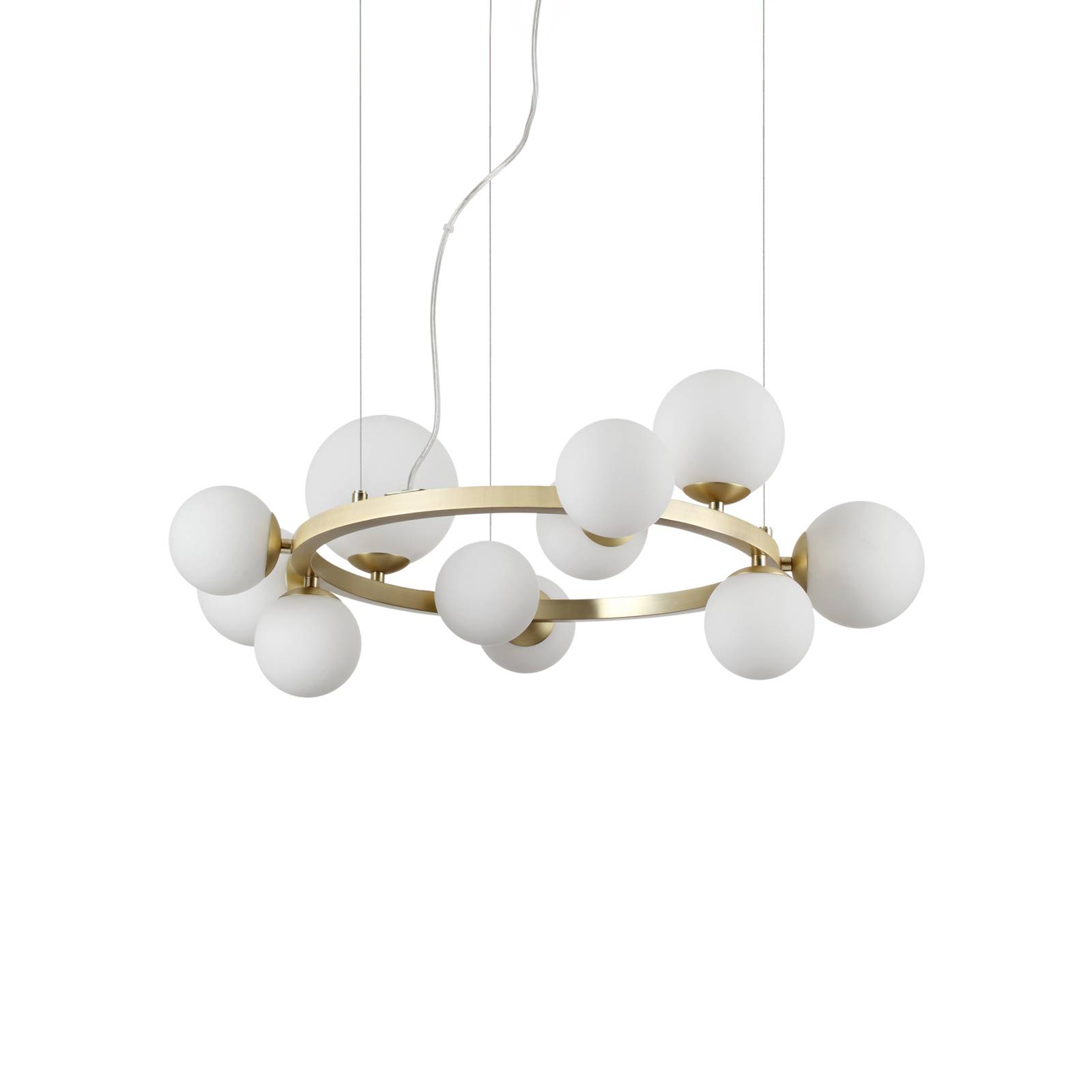 Ideal Lux Perlage Hänge messing/weiß 11flg Ø 73 cm Ideal Lux Perlage Hänge messing/weiß 11flg Ø 73 cm von Ideallux