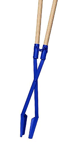 Sieger earthhole remover | hole diameter 130 - 220 mm | 2 ash stems 90 cm | 2 blue powder-coated leaves in size 1 | standard quality von Idealspaten