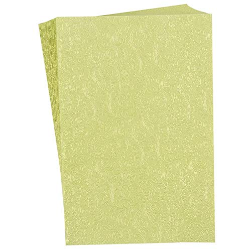 Bunte Edel-Faltpapiere Nova, mit Prägung und Perlmutt-Veredelung, 10x15 cm, 50 Stück | Bastelpapier, Stanzpapier, Dekopapier, Scrapbooking Papier (Nova 13) von Ideen mit Herz