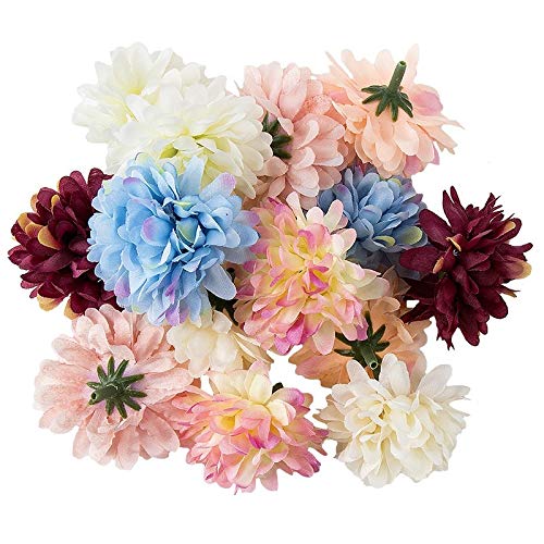 Ideen mit Herz Deko-Blüten, Kunstblumen, Blüten-Köpfe, Verschiedene Sorten, ca. Ø 4-5 cm (Dahlie - Pastell - 20g) von Ideen mit Herz