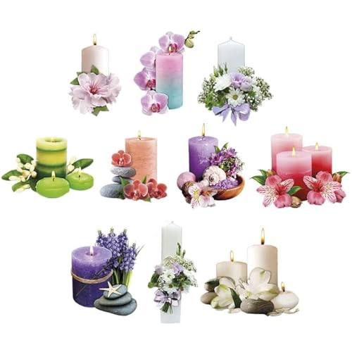 Ideen mit Herz 3-D Motive, ausgestanzt, ca. 7-10 cm, 10 Stück im Beutel | Bilder zum Basteln & Dekorieren | Grußkarten selber machen | Bildmotive für Scrapbooking & DIY-Deko (Dekorative Kerzen) von Ideen mit Herz