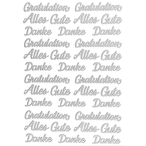 Ideen mit Herz 3-D Sticker Deluxe | Zur Hochzeit, verschiedene Hochzeitsmotive | Erhabene Aufkleber | Bogengröße: 21 x 30 cm (Gratulationen | silber) von Ideen mit Herz