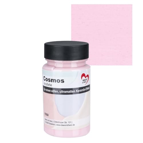 Ideen mit Herz Acrylfarbe Cosmos | ultra matt | Keramik Effekt | 90 ml (rosa) von Ideen mit Herz