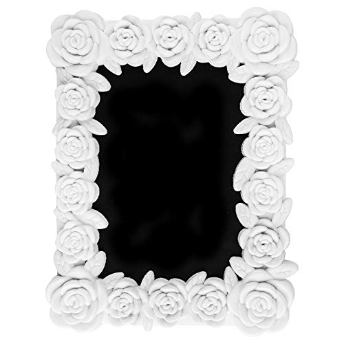Ideen mit Herz Bilderrahmen mit Relief | Barock-Stil | Fotorahmen zum Bemalen | DIY (Design 05 | 17 x 22 cm | für Fotogröße 10 x 15 cm) von Ideen mit Herz