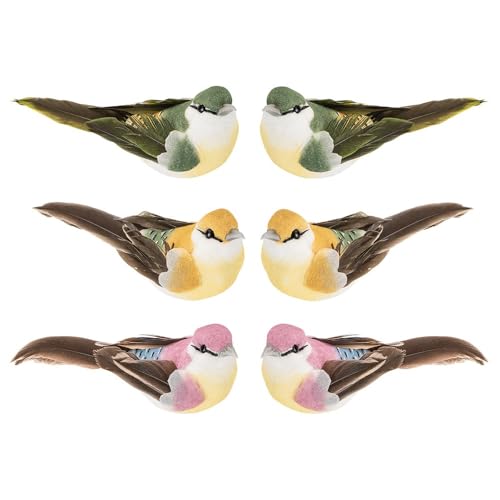 Ideen mit Herz Deko-Federvögel | Deko-Vögel | 3,3 cm x 8 cm x 3,2 cm | Bunte Kunststoffvögel zur Dekoration | Miniatur-Vögel | 6 Stück in 3 Farben Ideen mit Herz Deko-Federvögel | Deko-Vögel | 3,3 cm x 8 cm x 3,2 cm | Bunte Kunststoffvögel zur Dekoration | Miniatur-Vögel | 6 Stück in 3 Farben von Ideen mit Herz