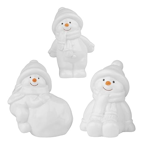 Ideen mit Herz Deko-Figuren Schneemänner 1 | 3 Designs & Größen | weiß | 3 Stück von Ideen mit Herz