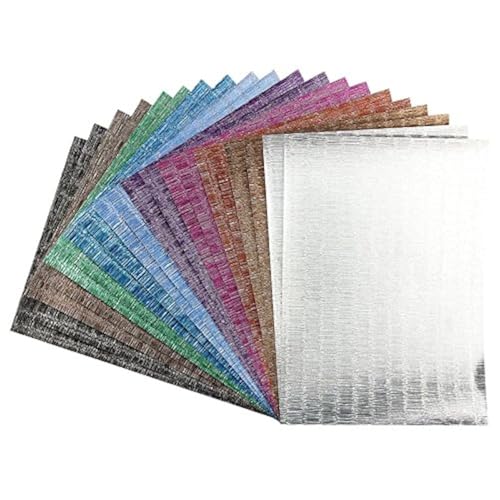 Ideen mit Herz Effekt-Papier, Seidencrash-Optik, metallic, DIN A4, 128g/m², 20 Blatt | Bastelpapier, Glitzerpapier | für Grußkarten, Scrapbooking, DIY, Karten, Basteln, Dekoration von Ideen mit Herz