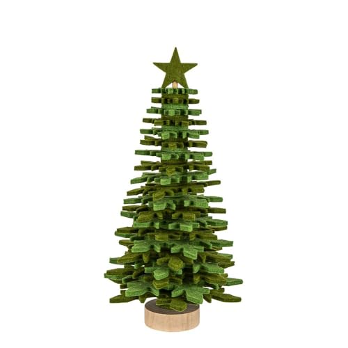 Ideen mit Herz | Filz-Tannenbaum zum Zusammenbauen | DIY Bastelset | Weihnachtsdeko (Grün 26 cm) von Ideen mit Herz