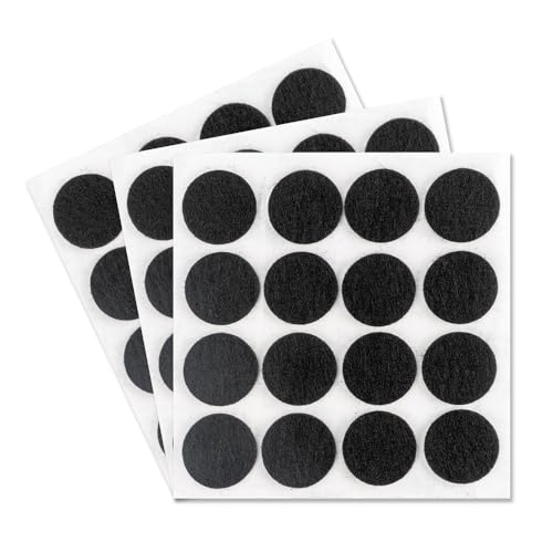 Ideen mit Herz | Filzgleiter rund | 4 mm stark | Ø 2,5 cm | selbstklebend | schwarz | Bodenschutz für Möbel, Tische, Stühle | Möbelgleiter aus Filz von Ideen mit Herz