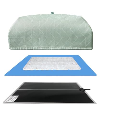 Ideen mit Herz | Heizmatte für Epoxidharz | Epoxid Zubehör | inkl. Silikonmatte, Gießform und Isolierabdeckung | 3 Heizstufen | mit Timer-Funktion von Ideen mit Herz