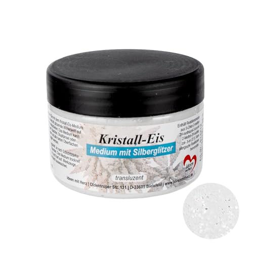 Ideen mit Herz Kristall-Eis-Medium | mit Silberglitzer | Winterwelt gestalten | Weihnachten | Basteln | Grußkarten | transluzent | 150 ml von Ideen mit Herz