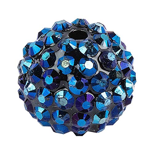 Ideen mit Herz Kristall-Perlen zum Auffädeln | Disco-Kugel Perlen | Schmuck-Perlen | 10 Stück | verschiedene Größen zur Auswahl (nachtblau, 18 mm) von Ideen mit Herz