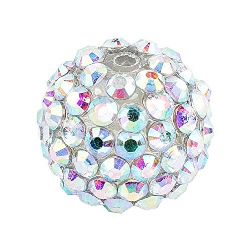 Ideen mit Herz Kristall-Perlen zum Auffädeln | Disco-Kugel Perlen | Schmuck-Perlen | 10 Stück Größen zur Auswahl (klar irisierend, 10 mm) von Ideen mit Herz