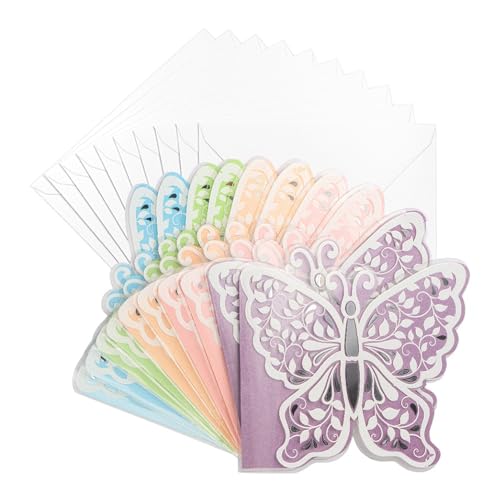 Ideen mit Herz Kristallfolien-Grußkarten | Schmetterling | Frühling | DIY | 3D | Ostern | Gutschein | Geschenk | 13 x 16 cm | Einleger versch. Farben | Umschläge | 10 Stück Ideen mit Herz Kristallfolien-Grußkarten | Schmetterling | Frühling | DIY | 3D | Ostern | Gutschein | Geschenk | 13 x 16 cm | Einleger versch. Farben | Umschläge | 10 Stück von Ideen mit Herz