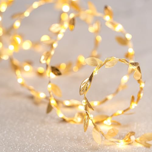 Ideen mit Herz LED-Draht-Lichterkette | goldene Blätter | 100 LEDs | 1,80 m lang | Deko Herbst und Winter | inkl. Timer Ideen mit Herz LED-Draht-Lichterkette | goldene Blätter | 100 LEDs | 1,80 m lang | Deko Herbst und Winter | inkl. Timer von Ideen mit Herz