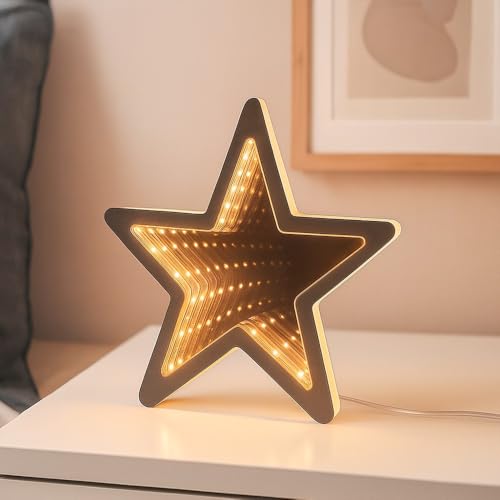 Ideen mit Herz | LED-Stern Infinity | Leuchtstern mit Lichttunneleffekt | Fenster-Deko zu Weihnachten | mit Timer-Funktion | batteriebetrieben | 20 cm x 19 cm von Ideen mit Herz