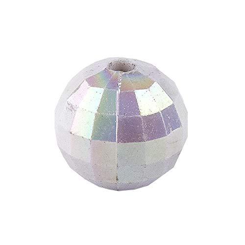 Ideen mit Herz Perlen zum Auffädeln | facettierte Perlen mit Loch | ideal für Armbänder, Ketten, DIY-Schmuck, Basteln (silber, 10 mm - 50 Stück) von Ideen mit Herz