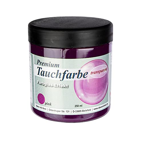 Ideen mit Herz Premium-Tauchfarbe mit Farbglas-Effekt | 250 ml (pink) von Ideen mit Herz