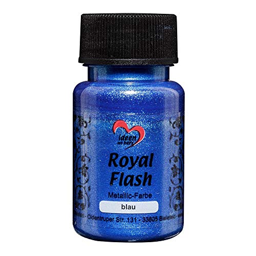 Ideen mit Herz Royal Flash, Acryl-Farbe, metallic, mit feinsten Glitzerpartikeln, 50 ml (blau) von Ideen mit Herz