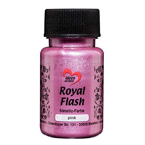 Ideen mit Herz Royal Flash, Acryl-Farbe, metallic, mit feinsten Glitzerpartikeln, 50 ml (flieder/pink) von Ideen mit Herz