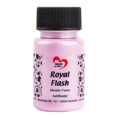 Ideen mit Herz Royal Flash, Acryl-Farbe, metallic, mit feinsten Glitzerpartikeln, 50 ml (hellflieder) von Ideen mit Herz