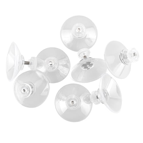 Ideen mit Herz | Saugnäpfe mit Gewinde | mit transparenter Rändelmutter | Schilderhalter für Fenster | Ø 4 cm | M4 x 10 mm Gewinde | Tragkraft 1kg | transparent | 8 Stück von Ideen mit Herz