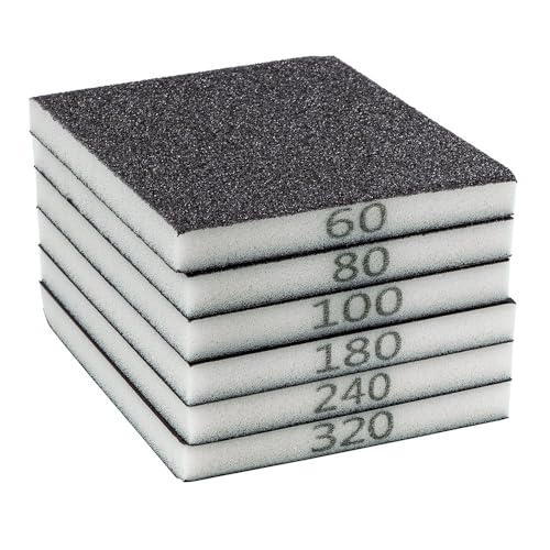 Ideen mit Herz Schleifschwämme | 6er Pack | 10 cm x 12 cm x 1,3 cm | Verschiedene Körnungen | weiche Schleifkissen | Schleifpads | flexibel Ideen mit Herz Schleifschwämme | 6er Pack | 10 cm x 12 cm x 1,3 cm | Verschiedene Körnungen | weiche Schleifkissen | Schleifpads | flexibel von Ideen mit Herz