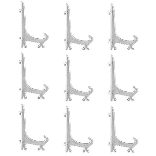 Ideen mit Herz Staffeleien für Rahmen & Bilder | Kunststoff | klappbar | transparent klar | auch ideal als Tellerständer, Telleraufsteller, Buchständer, Buchhalter (17,5 x 11,5 cm | 9 Stück) von Ideen mit Herz